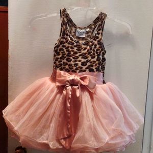 Girls beautiful Pink and Leopard Tutu Dress